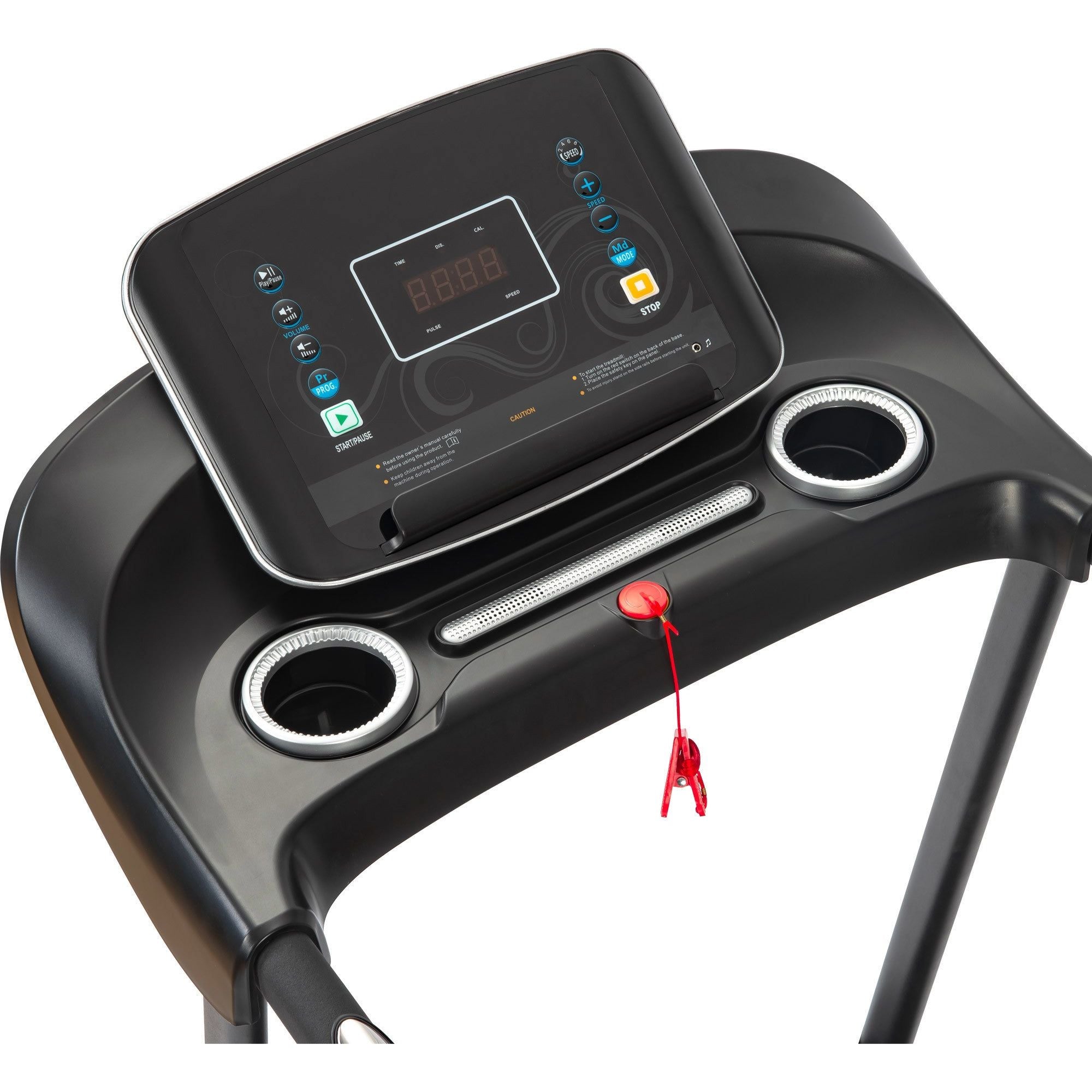 Electric Motorized Treadmill with Audio Speakers; Max. 10 MPH