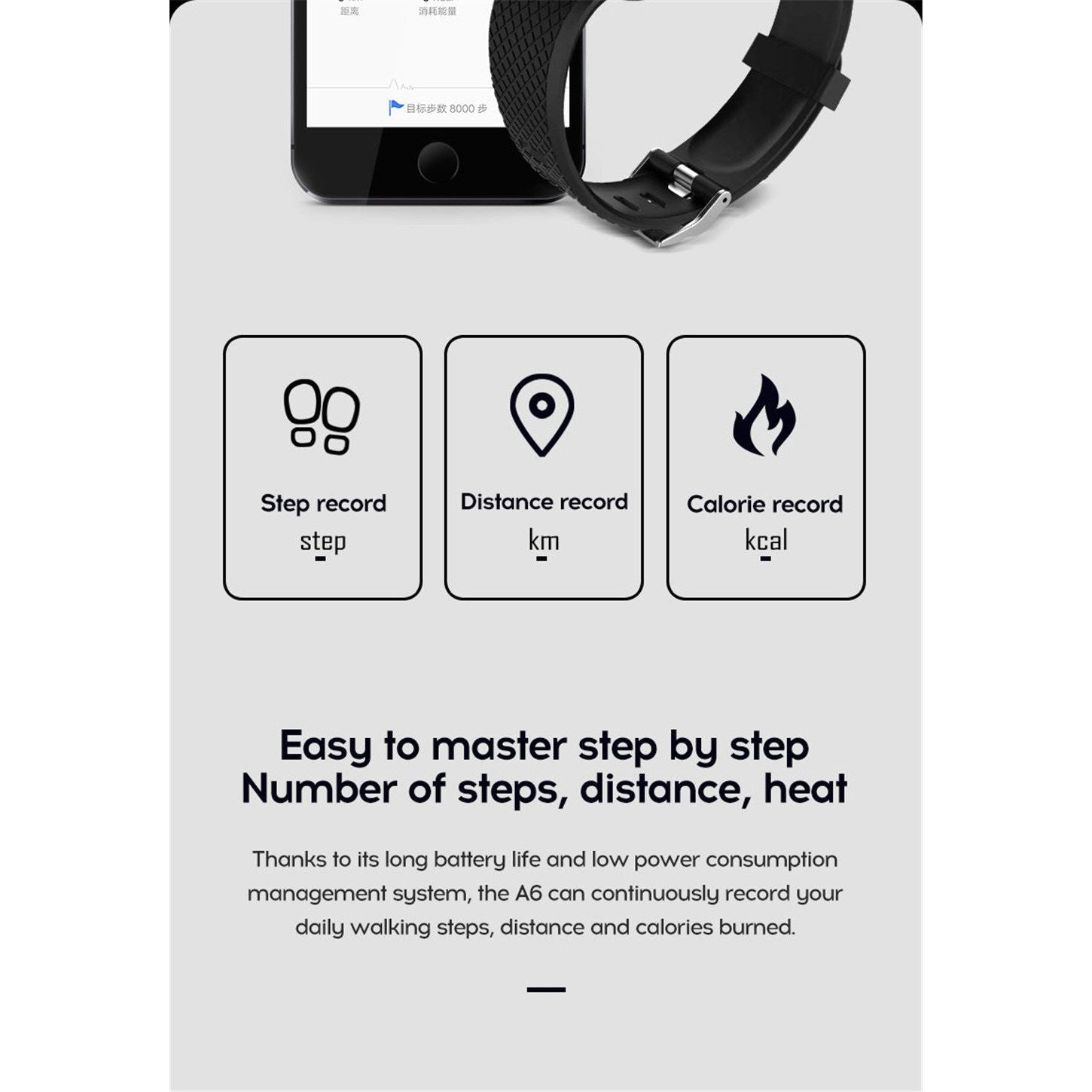 Smart Watch Heart Rate Sleep Monitoring Blood Pressure Fitness Tracker For Android IOS