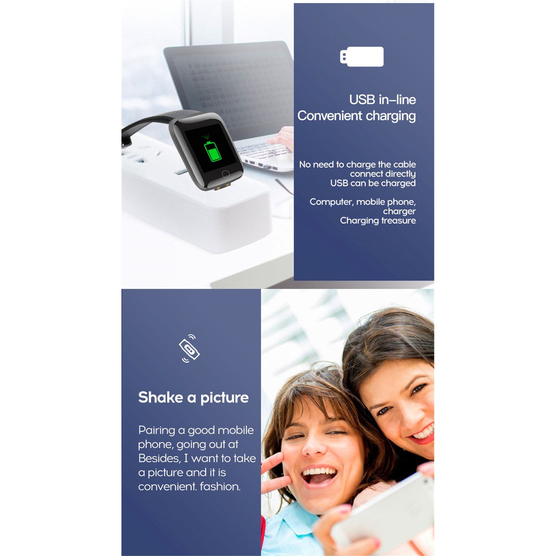 Smart Watch Heart Rate Sleep Monitoring Blood Pressure Fitness Tracker For Android IOS