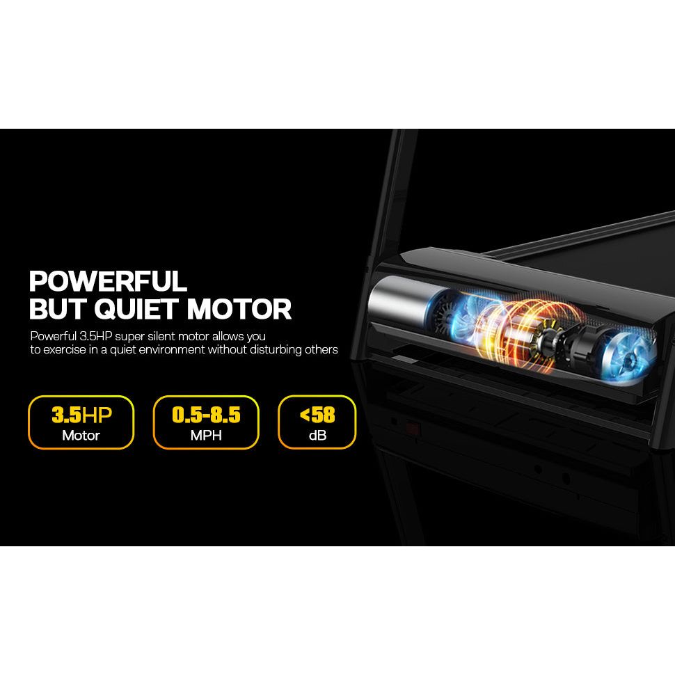 FYC Folding 3.5HPTreadmill for Home 330LBS Weight Capacity