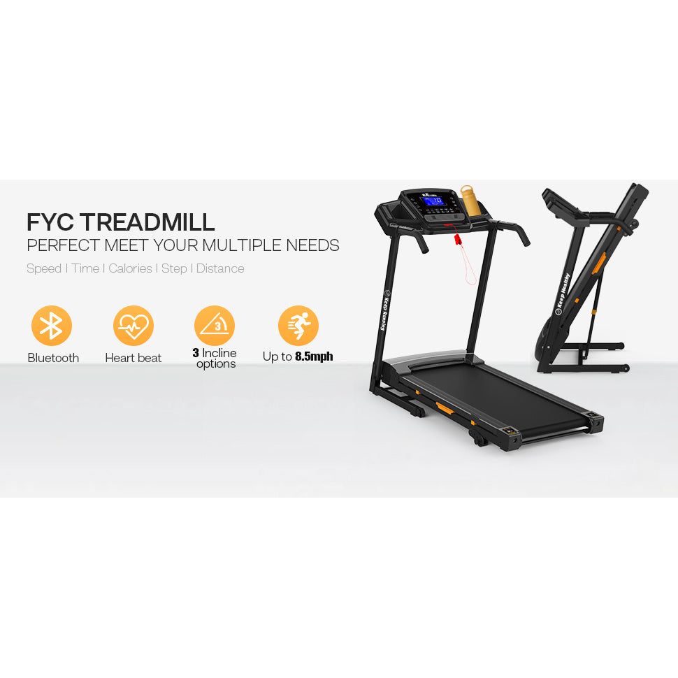 FYC Folding 3.5HPTreadmill for Home 330LBS Weight Capacity