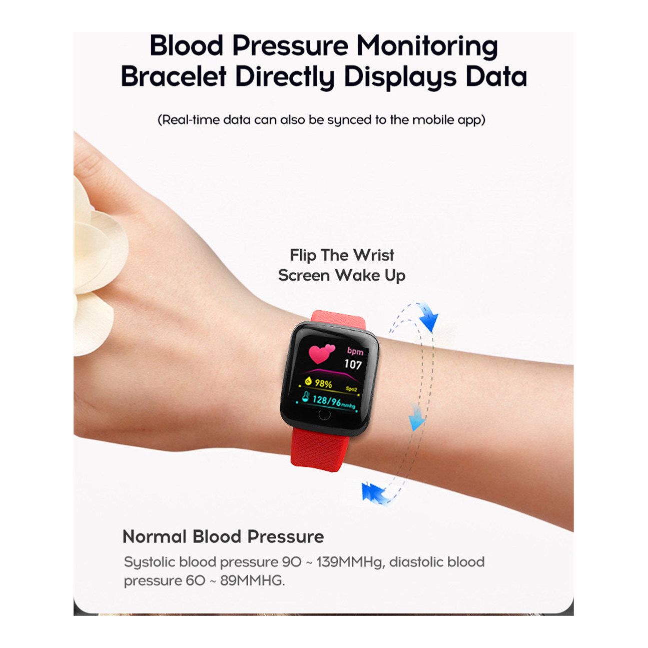 Smart Watch Heart Rate Sleep Monitoring Blood Pressure Fitness Tracker For Android IOS