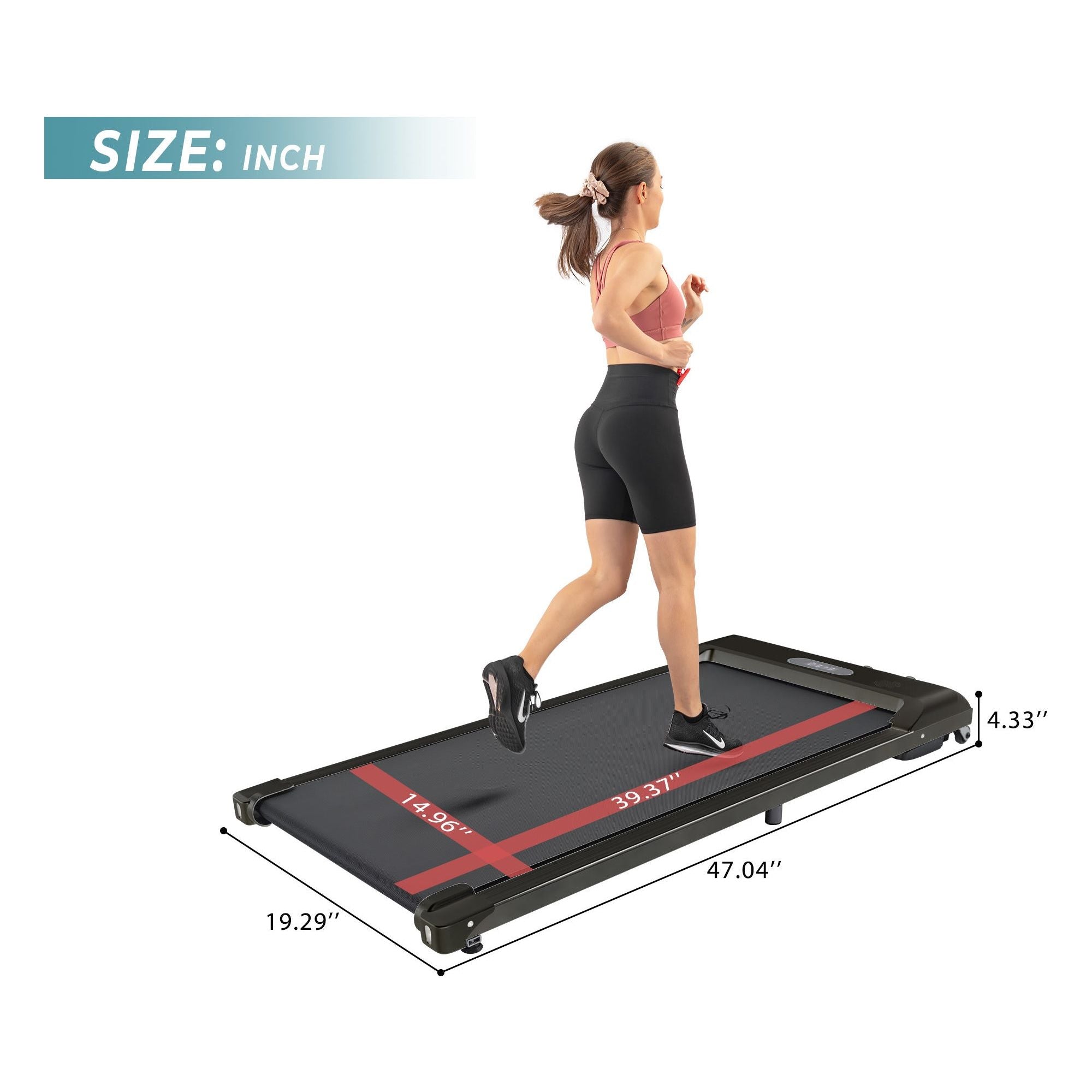 2 in 1 Under Desk Electric Treadmill 2.5HP; Bluetooth APP and speaker;  Remote Control;  Display