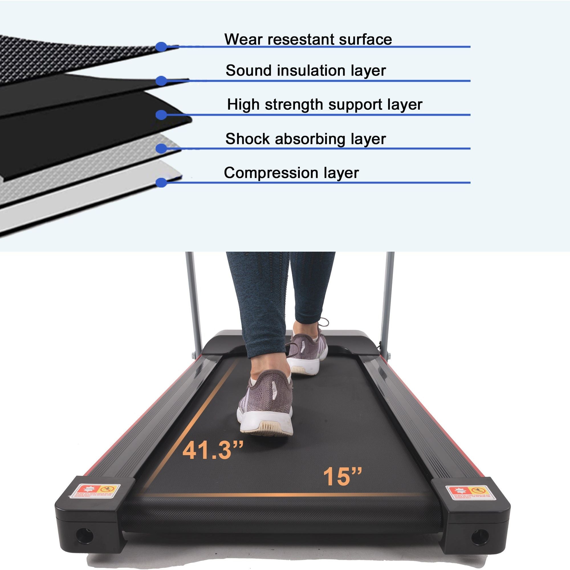 FYC Folding Home Treadmill 2.5HP 265 lbs Weight Capacity