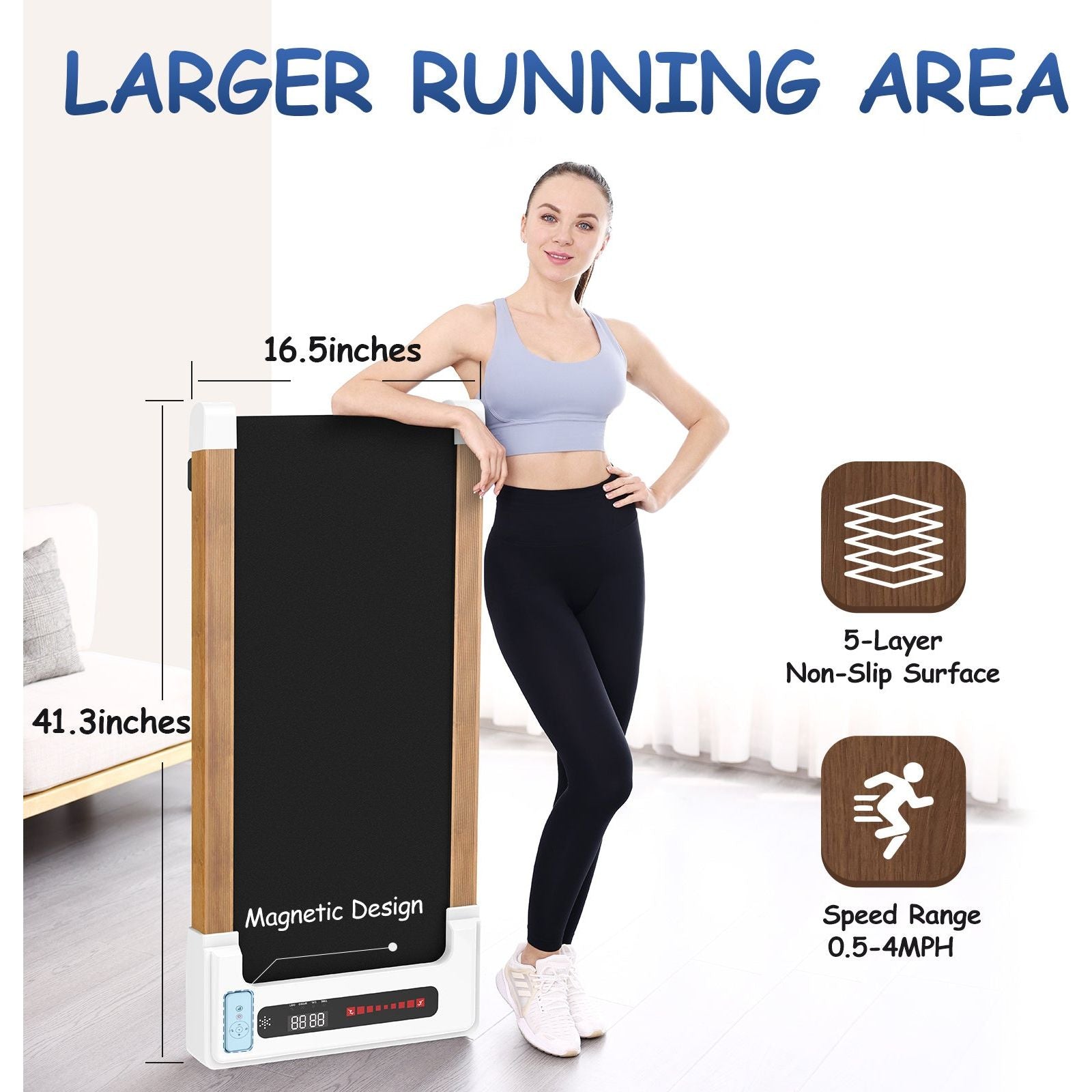 265 lbs Capacity Under Desk Portable Treadmill