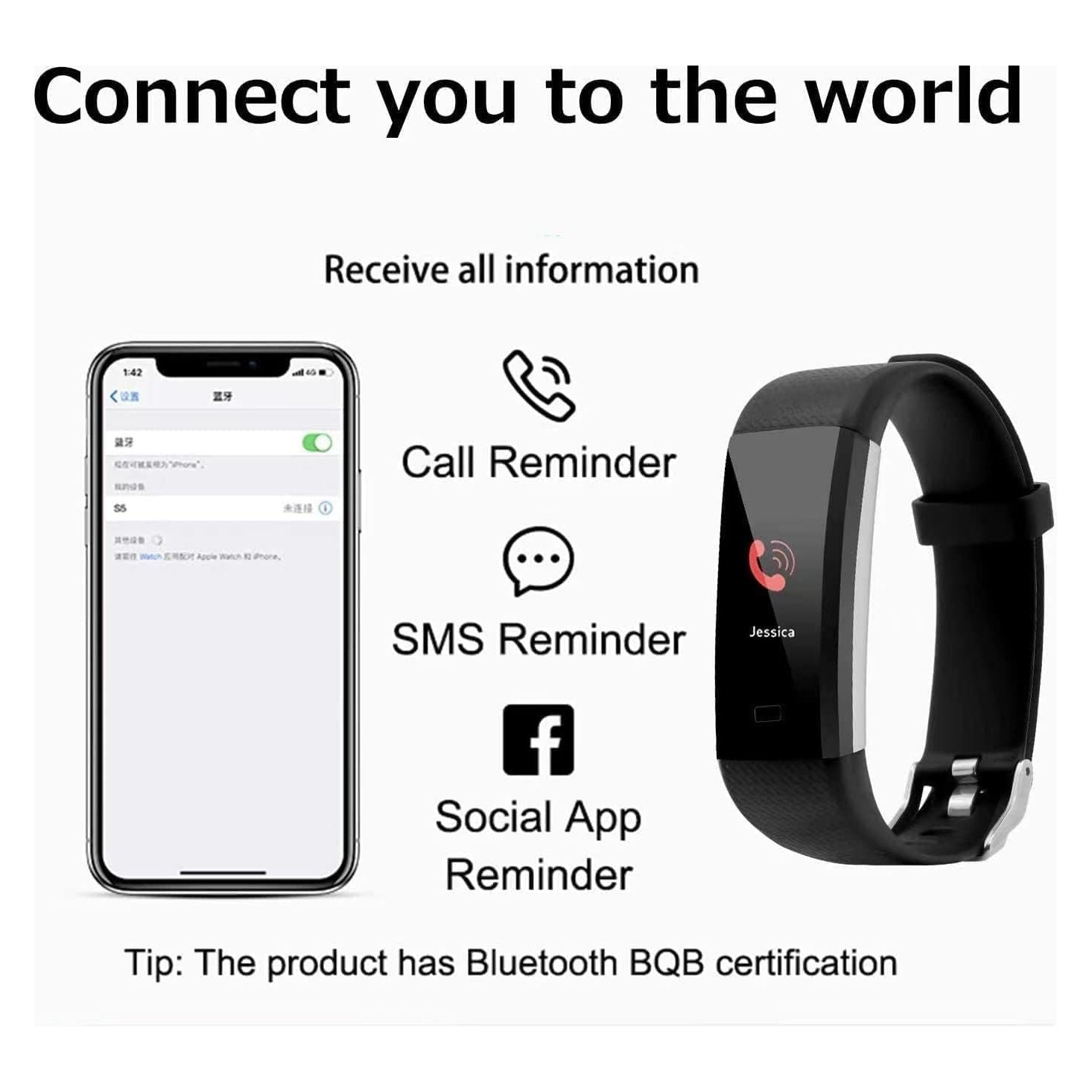 S5 Fitness Tracker Smart Sports Watch Bracelet