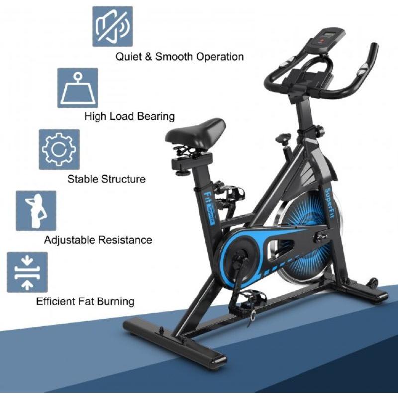Adjustable Resistance Silent Belt Drive Gym Indoor Stationary Bike