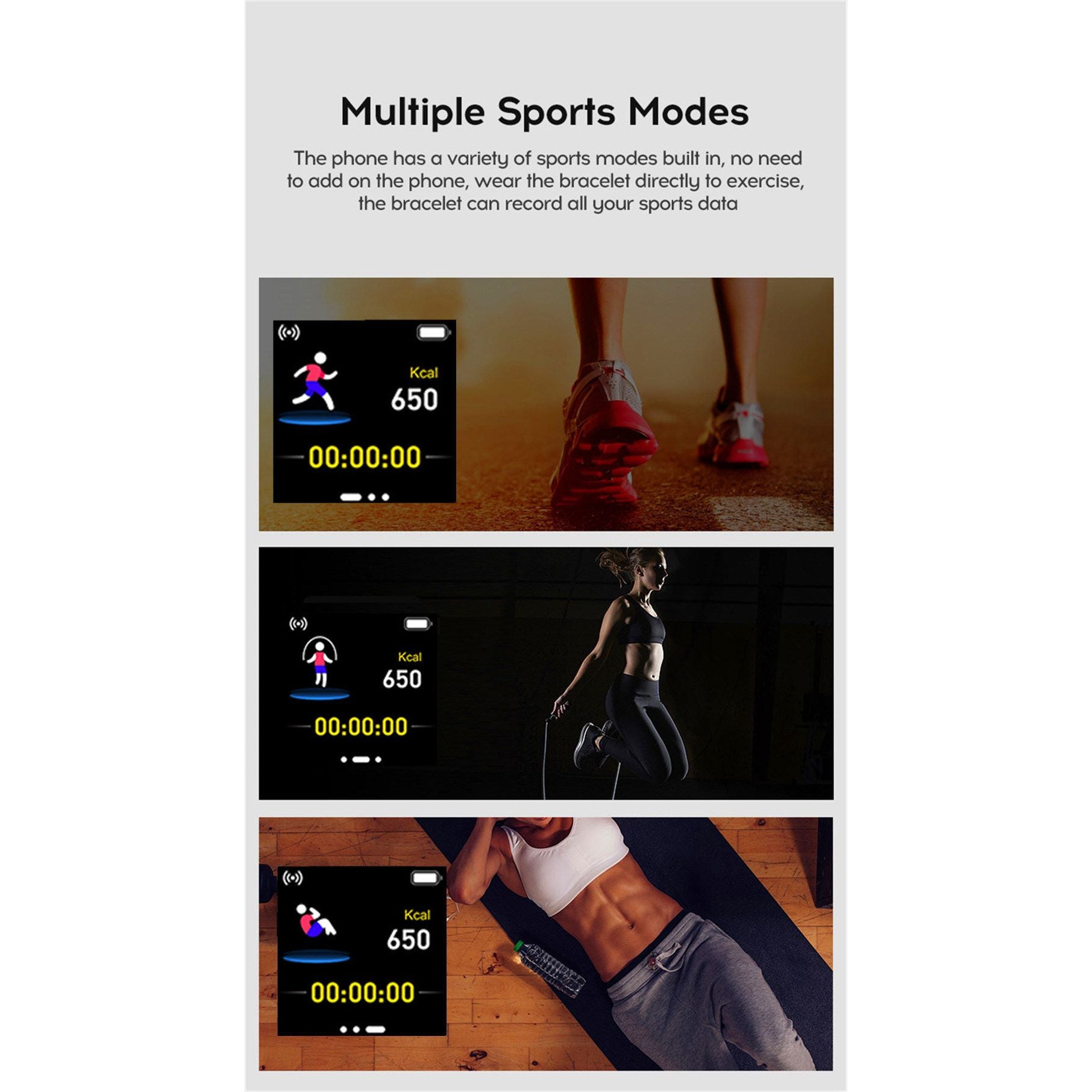 Smart Watch Heart Rate Sleep Monitoring Blood Pressure Fitness Tracker For Android IOS