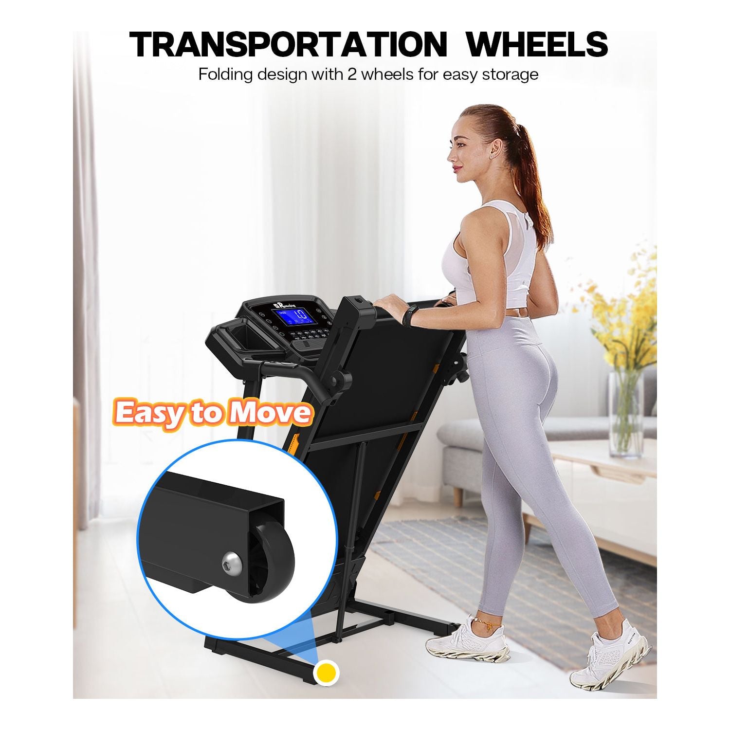 FYC Folding 3.5HPTreadmill for Home 330LBS Weight Capacity