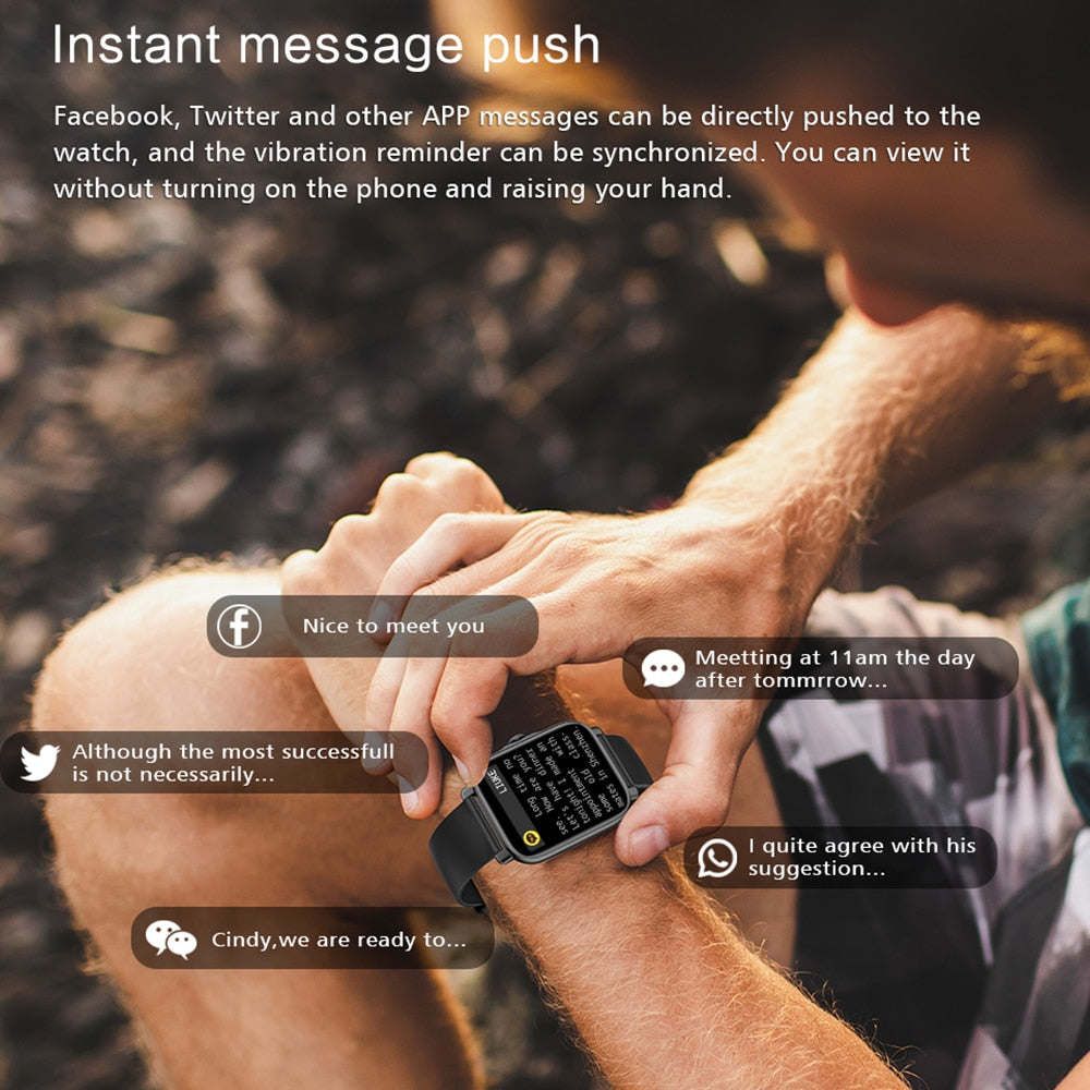 IP67 Waterproof Bluetooth Smart Watch Heart Rate Fitness Tracker