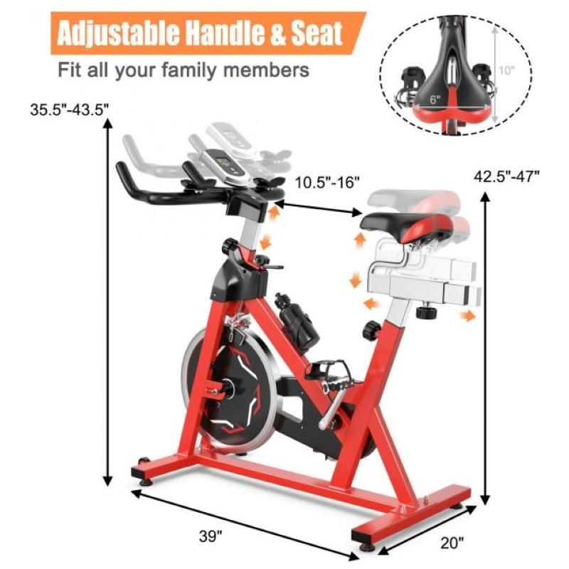Indoor Gym Home Stationary Belt Driven Exercise Cycling Bike