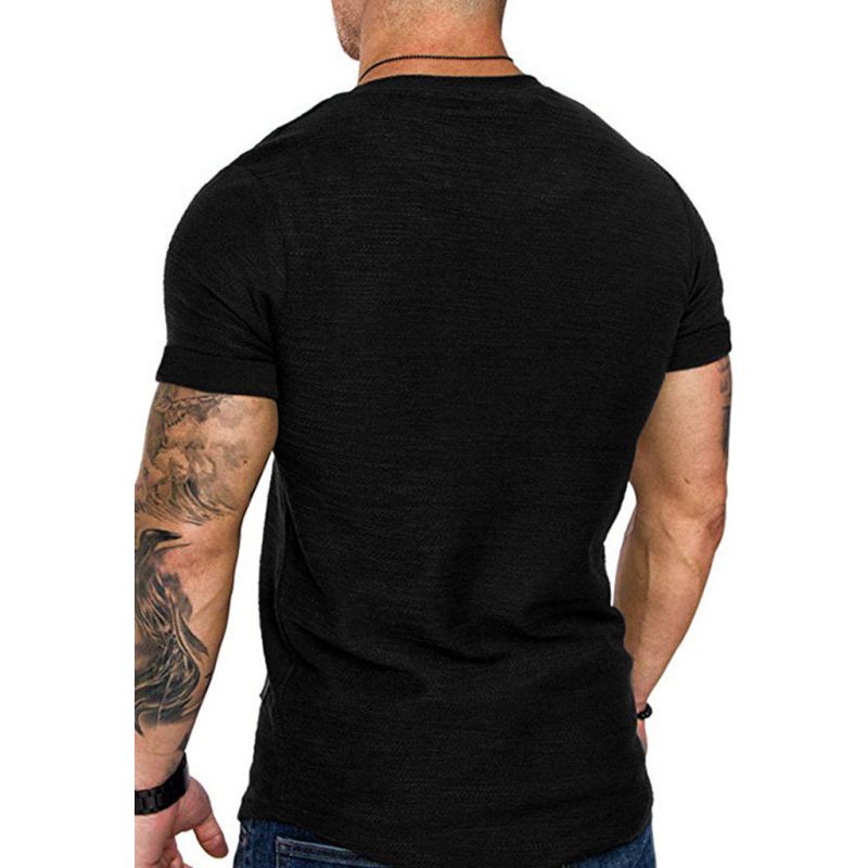 Short-Sleeved Cotton Round Neck T-shirt