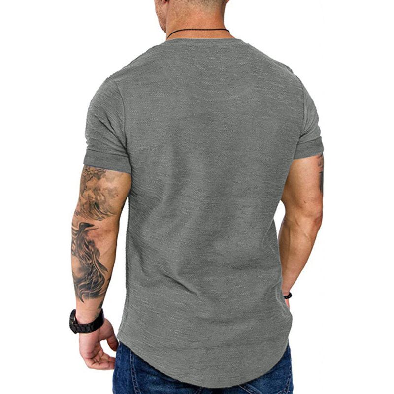 Short-Sleeved Cotton Round Neck T-shirt