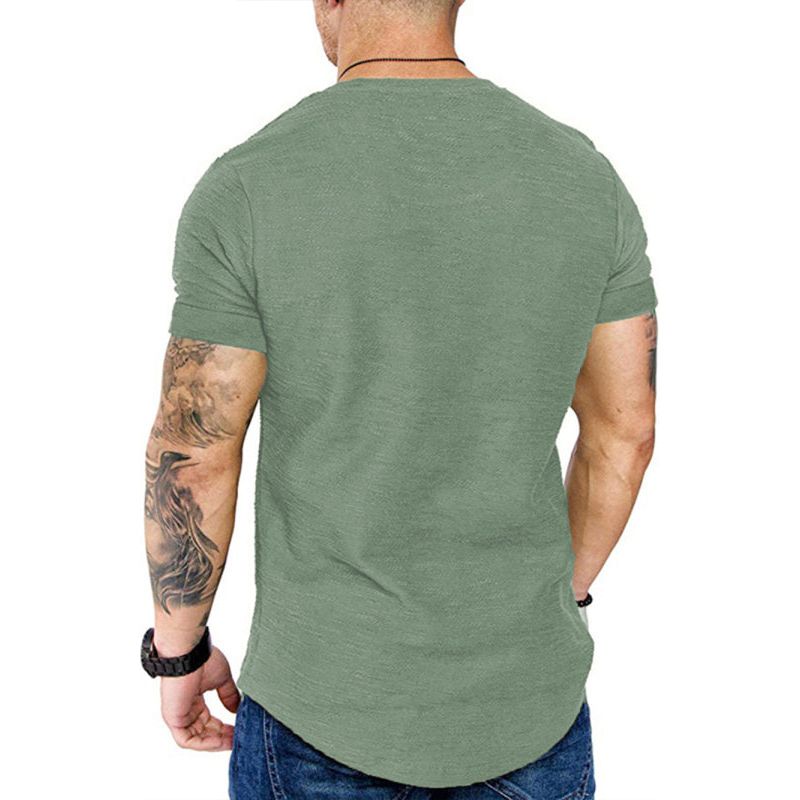 Short-Sleeved Cotton Round Neck T-shirt