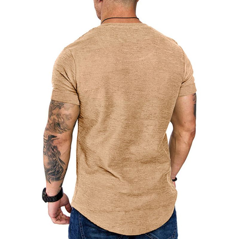 Short-Sleeved Cotton Round Neck T-shirt